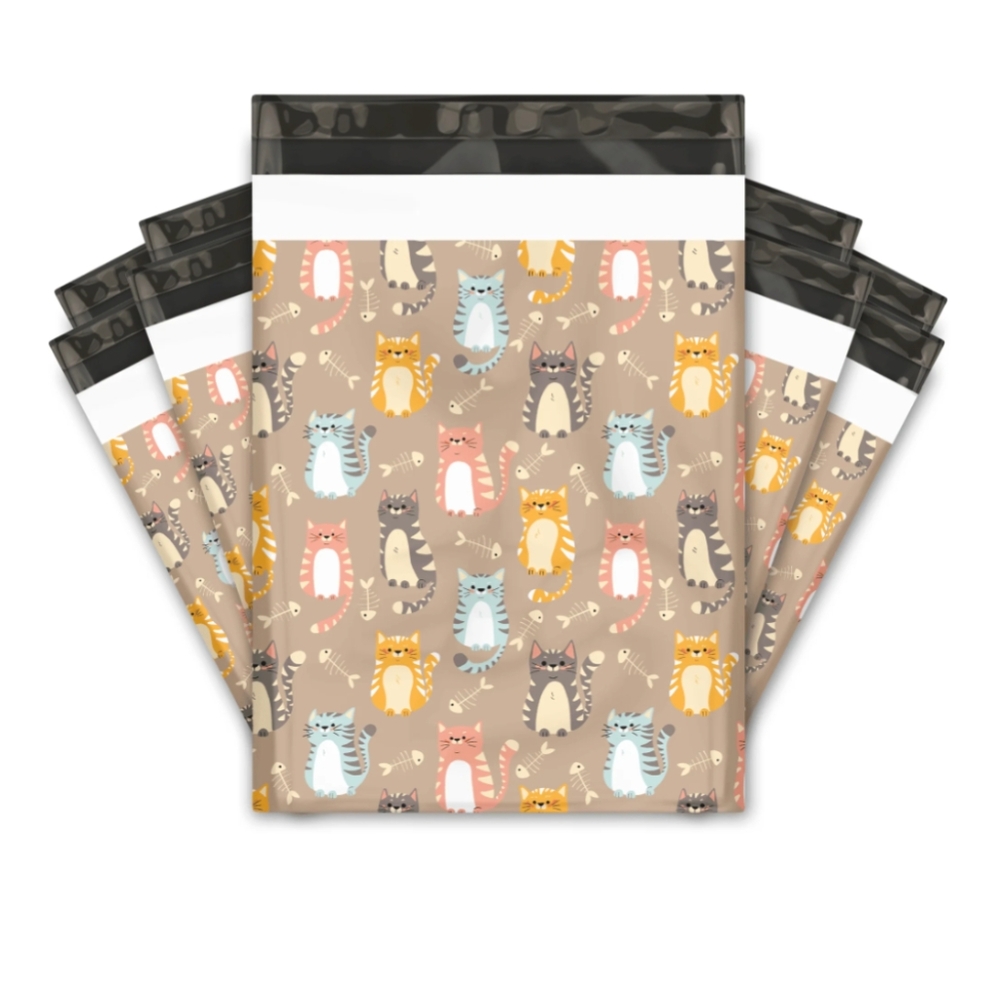 20 10X13 Cat's Designer Poly Mailers